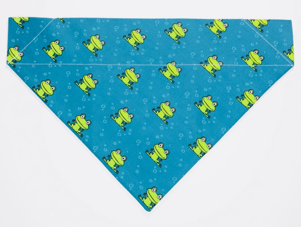 Frog Frenzy Over-the-Collar Bandana - Hoppin' Good Vibes