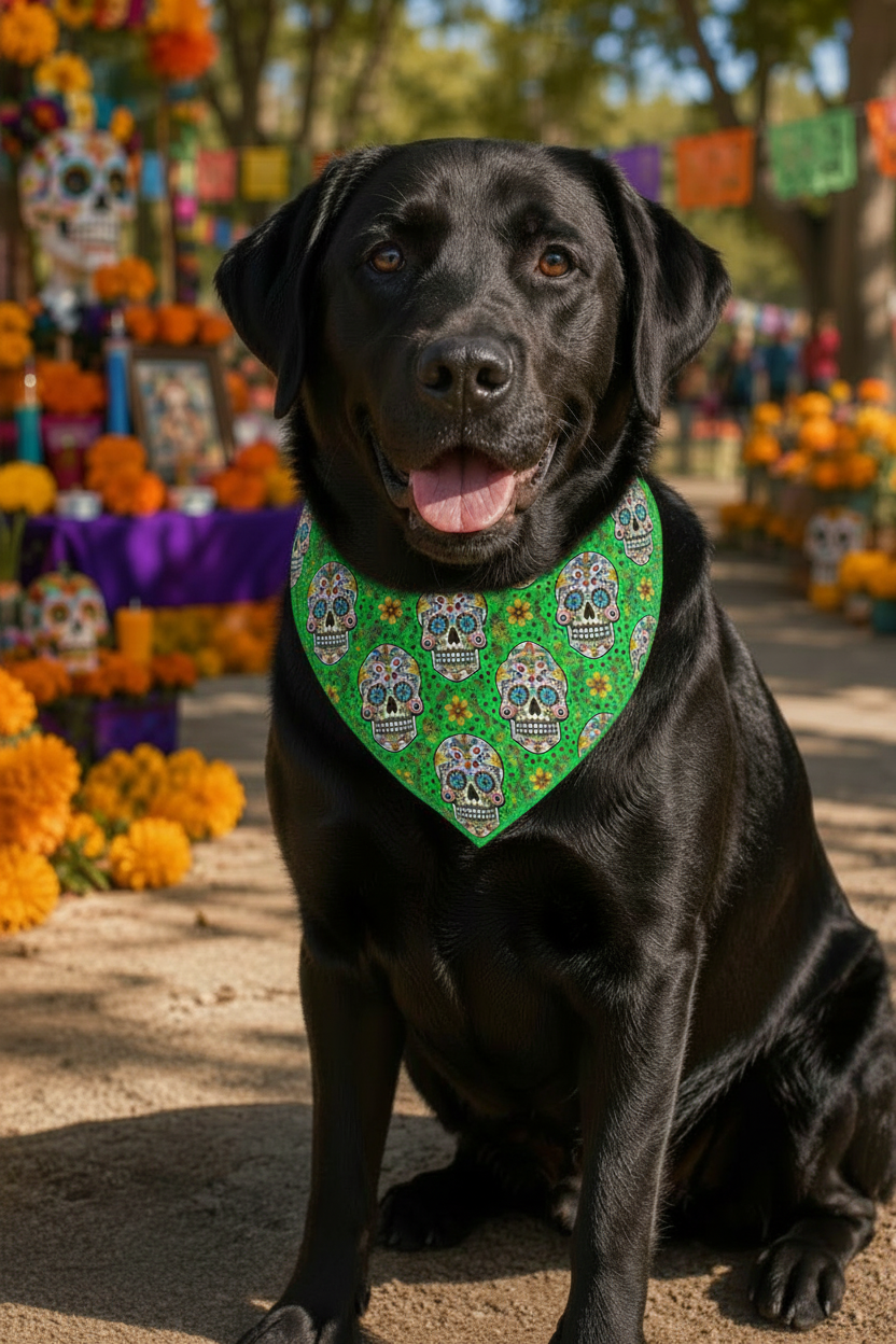 Sugar Skull Fiesta Over-the-Collar Bandana